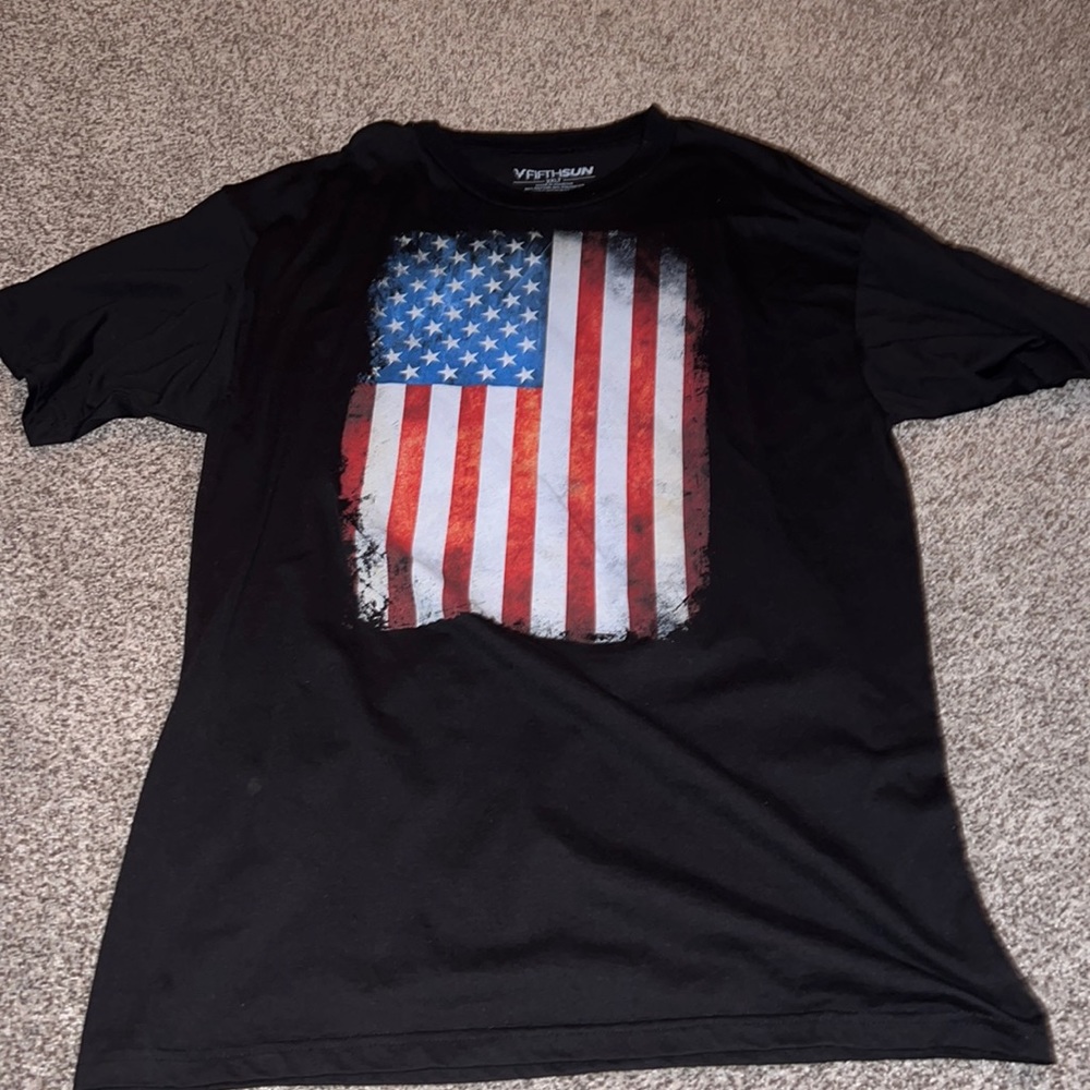 Mens American Flag T shirt